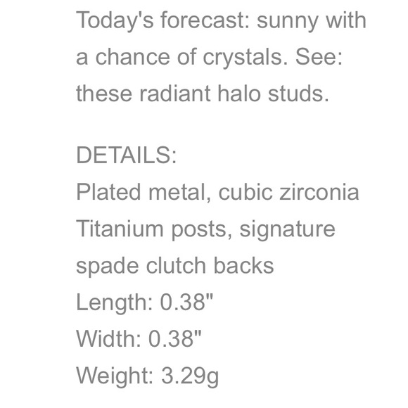 $48 Kate Spade sunny halo stud earrings light rose - Picture 4 of 5